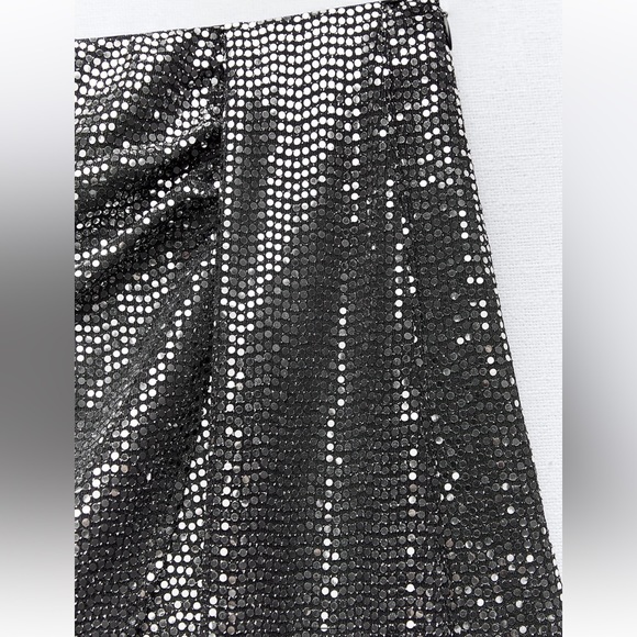 ZARA SPARKLY WRAP FRONT SKORT - Picture 6 of 8